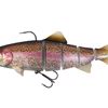 Replicant Realistic Trout Jointed Shallow Shallow 14cm/5.5 40g Super Natural Rainbow Trout x 1pcs